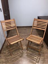 Cadeiras dobráveis para área externa - Conjunto de 2 - Madeira externa comprar usado  Enviando para Brazil