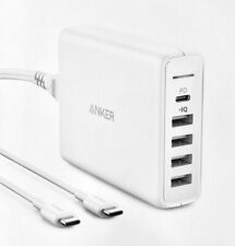 Anker PowerPort I PD-1 PD&4 PowerIQ PD compatible 60W 5 port USB-C quick charger, used for sale  Shipping to South Africa