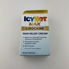 Icy Hot Max Strength Pain Relief LidcaineCream With Menthol 2.7oz. Exp. 08/2025, used for sale  Shipping to South Africa