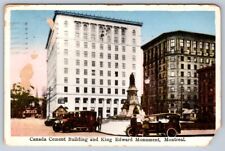 Canada Cement Building, King Edward Monument, Montreal Canada, 1928 Postcard for sale  Shipping to South Africa