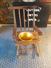 Vintage Mini Wooden Rocking Chair Plant Pot Planter for sale  Shipping to South Africa