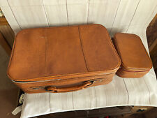 Vintage MIT Leather Luggage Retro Hipster Suitcase Briefcase RARE for sale  Shipping to South Africa