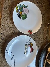 VANDOR Peanuts 2011 Holiday Christmas  8"set of 2 Plates for sale  Shipping to South Africa