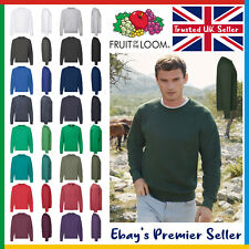 Used, Mens Plain Sweatshirt - Fruit of the Loom Classic Top - Raglan Jumper 17 Colours for sale  WALLINGTON