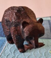 Vintage Hand Carved Grizzly Bear With Fish IronWood 6 In. Tall -F9 for sale  Shipping to South Africa