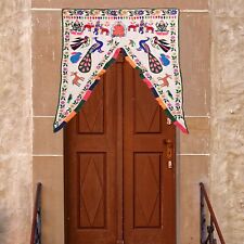 Usado, Porta Toran bordada indiana pendurada vintage patchwork janela parede pendurada comprar usado  Enviando para Brazil