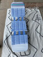 Vintage Tube Lawn Chair Pool Vinyl Plastic Child's Size Blue Lounge KIDS Striped for sale  Shipping to South Africa