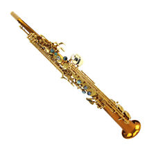 Saxofone soprano reto laca ouro cobre rosa música oriental com tecla G comprar usado  Enviando para Brazil