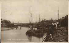 Cartão postal vintage foto real Selby England River Ouse Waterfront Harbor comprar usado  Enviando para Brazil