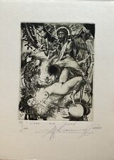 SERGIY IVANOV*1957 UKRAINE-EXLIBRIS VERTONGEN 56/100 SIGNIERT 2000 LEDA UND ZEUS comprar usado  Enviando para Brazil