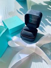 Anel de noivado Tiffany & Co embalagem camurça preta apresentação fita nova! comprar usado  Enviando para Brazil