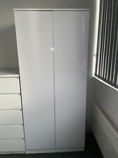 White gloss wardrobe for sale  LEICESTER