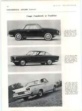 1961 Coupe Coachwork At Frankfurt Ford Consul Capri, Fiat 2300, VW Karmann Ghia comprar usado  Enviando para Brazil