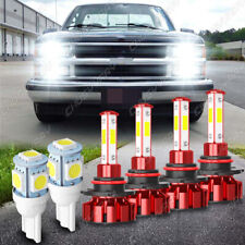 Used, For Chevy C1500 1988-1999 High/Low Beam 4X 6000K LED Headlight Bulbs Combo Kit for sale  Rowland Heights