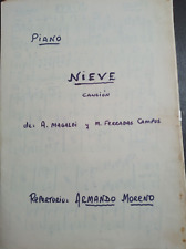 LISTA DE PARTITURAS ORIGINALES - REPERTORIO ARMANDO MORENO - TANGO - PIANO - BANDA segunda mano  Argentina 