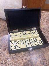 Conjunto de dominó para adultos - Double Nine dominó jogo elegante estojo de madeira 28 peças perfeito estado comprar usado  Enviando para Brazil