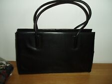 Handbag black leather for sale  SEVENOAKS