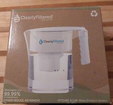 Clearly Filtered 8 Cup Water Filtration System Filter Pitcher *New for sale  Shipping to South Africa