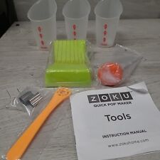 ZOKU Quick Pop Maker Tool Set Siphon Tray Cups Stencils Fruit Wand for sale  Shipping to South Africa