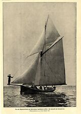 Cesarski Klub Jachtowy Kiel Kasa barkowa kadet morskich dokument obrazkowy 1901 na sprzedaż  Wysyłka do Poland