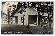 Cartão postal antigo não publicado c1910's Cottage Boy Scene At Big Lake Minnesota MN, usado comprar usado  Enviando para Brazil