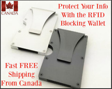 RFID Blocking Metal Aluminum Wallet Minimalist Credit Card Holder Money Clip for sale  Canada