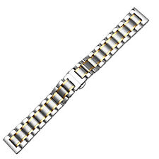 Usado, Nova pulseira de relógio de metal pulseira de aço inoxidável fivela borboleta E comprar usado  Enviando para Brazil