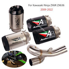 Para Kawasaki Ninja ZX6R ZX636 2009-2022 Pontas de Escape Sistema de Tubulação de Ligação Média de Carbono, usado comprar usado  Enviando para Brazil