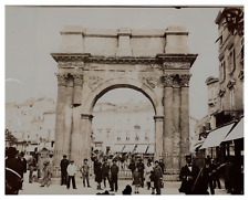 Austria, Pula, Triumphal Arch of the Sergi Tirage vintage print légendé Tirage comprar usado  Enviando para Brazil