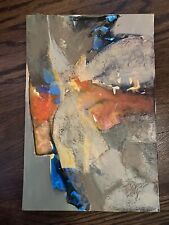 Vintage 1990's Modernist Art Mixed Media Painting Abstract for sale  Shipping to Canada