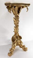 Suporte de pedestal antigo 19º C. vitoriano dourado madeira forma floral Gueridon comprar usado  Enviando para Brazil