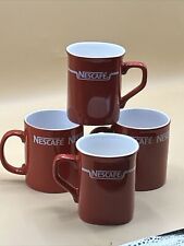 Set Of 4 Vintage Nescafe Coffee mugs Rare Set Ceramic Both Designs Rare 1980s, used for sale  Shipping to South Africa