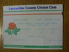 01/07/1994 Ticket: Cricket - England v New Zealand [At Old Trafford Cricket Grou for sale  BIRMINGHAM
