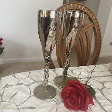 silver champagne goblets for sale  Reno