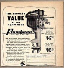 1951 Print Ad Flambeau Outboard Motors 5 HP Twin & 2.5 HP, Milwaukee,WI for sale  Shipping to South Africa