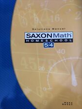 Manual de soluciones de educación en el hogar Saxon Math 5/4 54 usado segunda mano  Embacar hacia Argentina
