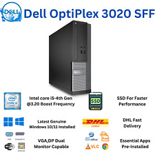 Computador desktop rápido Core i5 Dell OptiPlex 3020 SFF 16GB RAM 1TB HDD SSD Windows 10/11 comprar usado  Enviando para Brazil