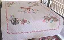 VTG EMBROIDERED BABY CRIB QUILT PARAGON NEEDLECRAFT WALT DISNEY PROD for sale  Shipping to South Africa