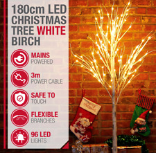 Used, White Birch Twig Christmas Tree With Warm White Lights Pre-Lit Grade A Refurb for sale  MANCHESTER