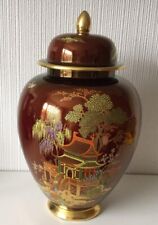 Large Vintage Hand Painted Carlton Ware Rouge Royale Lidded Jar ‘Mikado’. for sale  Shipping to South Africa