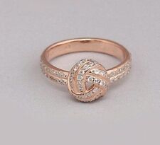 Used, GENUINE S925 ROSE GOLD PAVE CLASSIC LOVE KNOT RING  SIZE LIMITED OFFER SALE for sale  LONDON