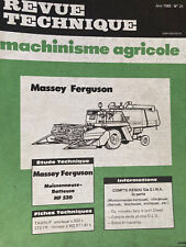 REVUE TECHNIQUE N° 21 MASSEY FERGUSON Moissonneuse - Batteuse MF 520 d'occasion  Livry-Gargan