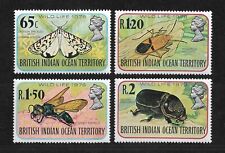 BR. INDIAN OCEAN 1976, Butterflies, Insects, set of 4, MNH**(020)  na sprzedaż  PL