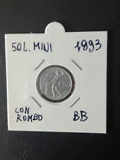 Moneta 50 Lire Piccole 1993 con rombo,  Repubblica- Rara- ottime condizioni BB usato  Cecina