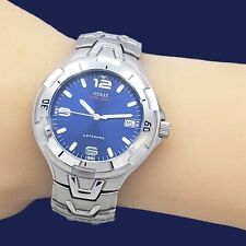 Usado, GUESS WATERPRO DATE RELÓGIO JUVENIL MASCULINO AÇO INOXIDÁVEL MOSTRADOR AZUL G65024G comprar usado  Enviando para Brazil