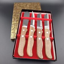 Vintage Vernco Hi CV Stainless Steal Knife Set with Teak Wood Handles Japan for sale  Shipping to South Africa
