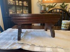Used, Vintage Small Wood Foot Stool Primitive Bench Rustic Country Farmhouse for sale  Shipping to South Africa