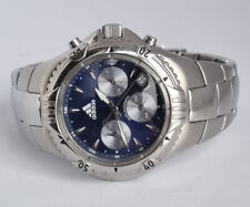 Reloj cronógrafo vintage genuino ADIDAS Sport 10-5025 esfera azul para hombre, usado segunda mano  Embacar hacia Argentina