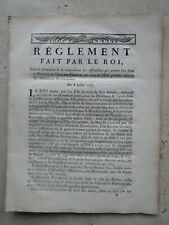 Règlement 1787 création d'occasion  Châtillon-en-Bazois