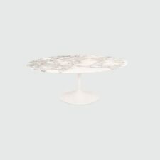 Usado, Mesa de centro 2016 Knoll Saarinen pedestal tulipa 42" cetim oval mármore Arabescato comprar usado  Enviando para Brazil